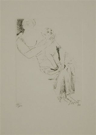 Bruno Saetti Maternità – 1976 acquaforte, es 87/100 cm. 19x15 l’inciso - cm....