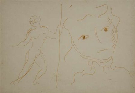 Virgilio Guidi Senza titolo – 1966 pennarello su carta cm. 47x32 Firma in...