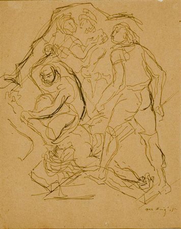 Max Piccini Senza titolo – 1948 inchiostro su carta cm. 26x21 Firma in basso...