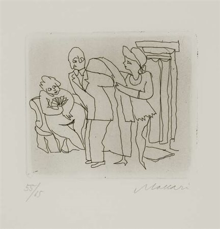 Mino Maccari Senza titolo cartella di 7 acqueforti, es. 55/65 cm. 35x25...