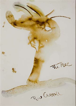 Robert Carroll The Tree acquarello su carta cm. 30x21 Firma in basso al centro