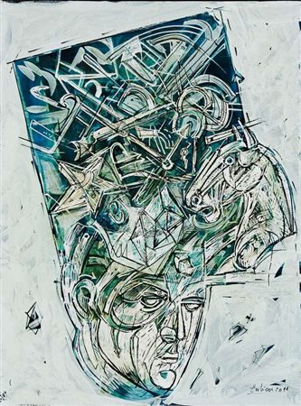 Vincenzo Eulisse Il vagabondo delle stelle – 2011 tecnica mista e collage su...