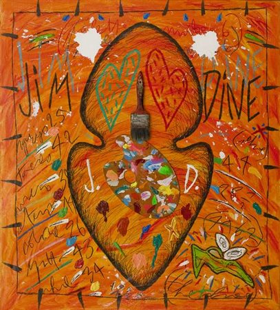 Bruno Donzelli Ormare,Jim Dine tecnica mista e applicazione su tela cm....