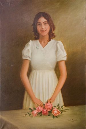 Israel Tisminiezky Ritratto di Paola Padovani – 1979 olio su tela cm. 120x80...