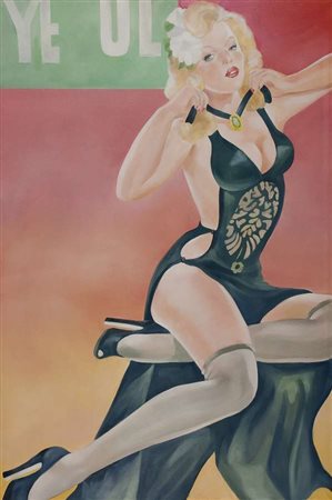 Gian Marco Montesano Teatro di varietà – 2008 olio su tela cm. 150x100 Firma...