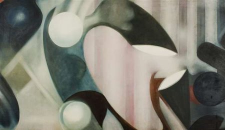 Wolfango Intelisano Senza titolo – 1990 olio su tela cm. 81x140 Firma sul retro