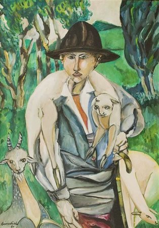 Remo Brindisi Pastorale – 1951 olio su tela cm. 100x70 Firma in basso a sx...