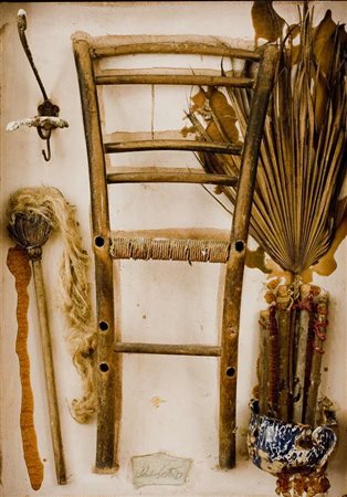 Claudio Costa Composizione – 1979 assemblaggio cm. 106x74x17 Firma in basso...