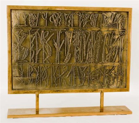 Riccardo Licata Senza titolo – 1985 bassorilievo in bronzo. Pezzo unico cm....