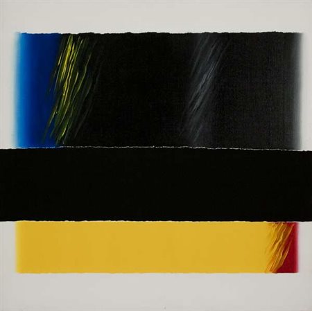 Ennio Finzi Verso il nero – 1990 olio su tela cm. 100x100 Firma sul retro Sul...