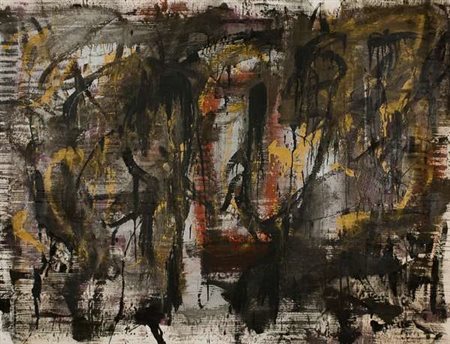 Bartolomeo Migliore Una scultura – 1986 tecnica mista su tela cm. 107x140...