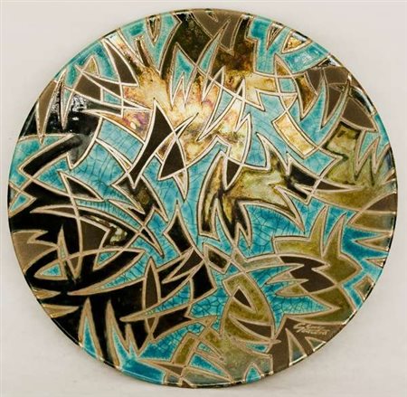Giulia Gorlova Senza titolo – 2012 piatto in raku dipinto cm. diam. 36 Firma...