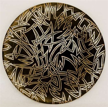 Giulia Gorlova Senza titolo – 2012 piatto in raku cm. diam. 36 Firma sul retro