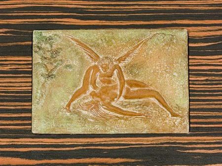 Valerio De Marchi Amore e psiche bassorilievo in bronzo patinato,es. 39/70...