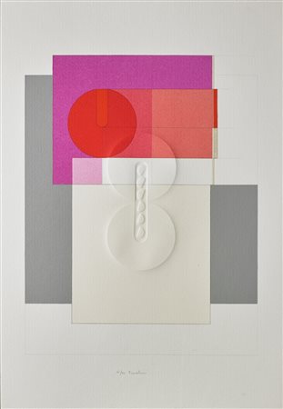 BONALUMI AGOSTINO (1935 - 2013) Senza titolo. Litografia estroflessa. Cm...