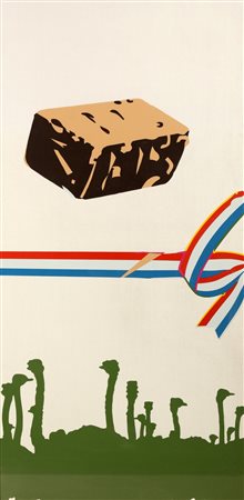 TELEMAQUE HERVE' (n. 1937) Ile de France n.2. 1970. Serigrafia su tela. Cm...