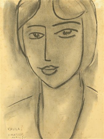 MATISSE HENRI (1869 - 1954) Paula. 1950. Litografia. Cm 28,00 x 38,00....