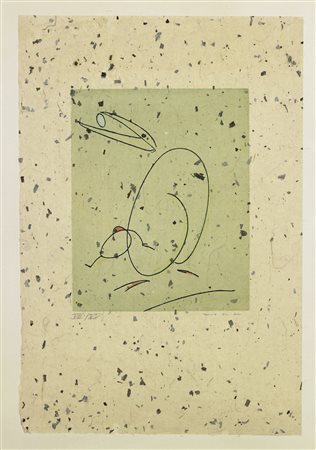 ERNST MAX (1891 - 1976) Oiseau Mère. 1972. Acquaforte ritoccata a mano. Cm...