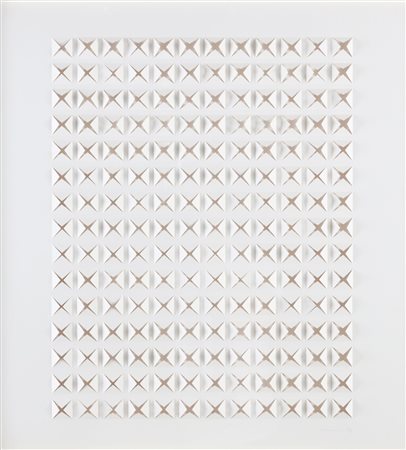 DADAMAINO (1935 - 2004) Senza titolo. Llitografia su carta fustellata. Cm...