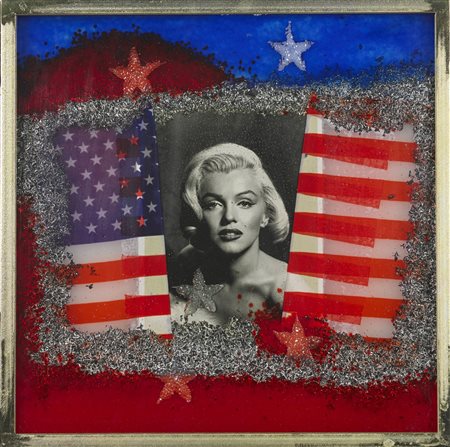 RONDA OMAR (n. 1947) Marilyn frozen. 2006. Plastic. Cm 50,00 x 50,00. Al...