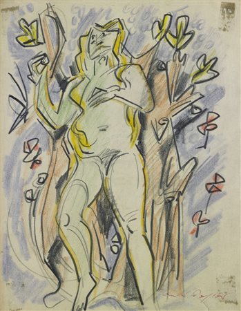 MASSON ANDRE' (1896 - 1987) Senza titolo. Tecnica mista su carta. Cm 20,50 x...