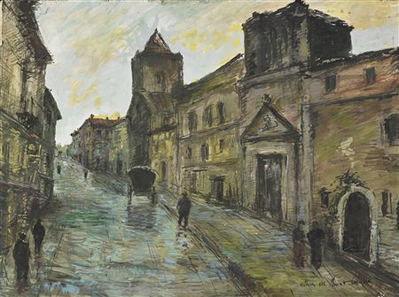 CASCELLA MICHELE (1892 - 1989) Senza titolo. 1935. Acquarello su cartone...