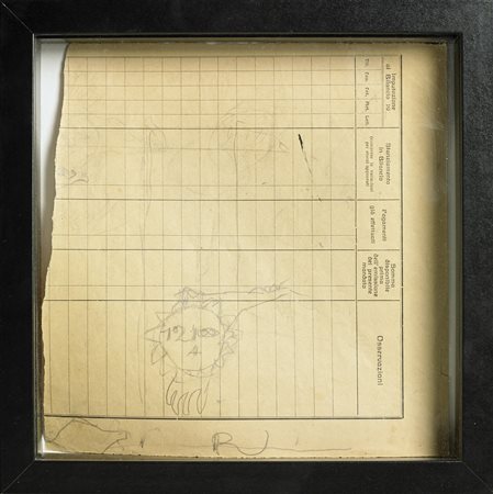 LICINI OSVALDO (1894 - 1958) Senza titolo. Matita su carta. Cm 21,00 x 21,00....