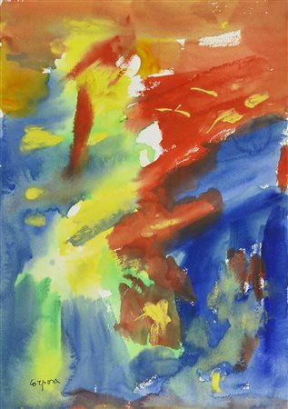 CORPORA ANTONIO (1909 - 2004) Senza titolo. 1992. Acquarello su carta. Cm...