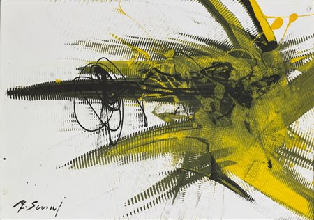 SUMI YASUO (n. 1925) Senza titolo. 1985. Tecnica mista su carta. Cm 38,00 x...