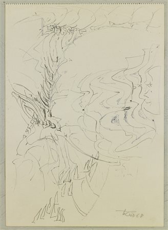 TRIER HANN (1915 - 1999) Senza titolo. 1968. Tecnica mista su carta. Cm 16,00...