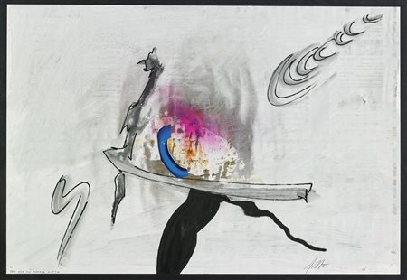 DANGELO SERGIO (n. 1932) Per una più piccola città. Tecnica mista su carta....