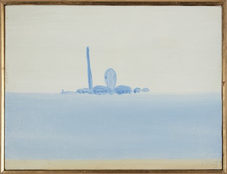 GUIDI VIRGILIO (1891 - 1994) San Giorgio. Olio su tela . Cm 25,00 x 20,00....