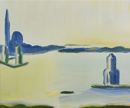 GUIDI VIRGILIO (1891 - 1994) Bacino di San Marco. . Olio su tela . Cm 60,00 x...