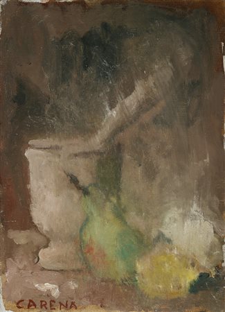 CARENA FELICE (1879 - 1966) Composizione. Olio su tela . Cm 25,00 x 35,00. Al...