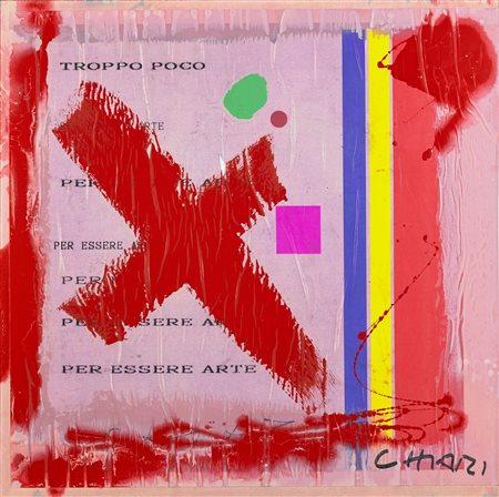 CHIARI GIUSEPPE (1926 - 2007) Senza titolo. tecnica mista collage su tavola....