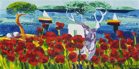 FACCINCANI ATHOS (n. 1951) Casa bianca e olivo. 2006. Olio su tela . Cm 60,00...