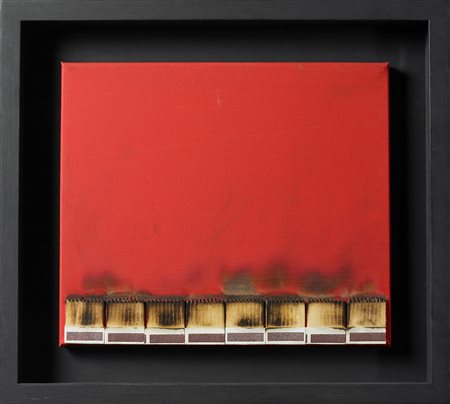 AUBERTIN BERNARD (1934 - 2015) Senza titolo. 2011. Fiammiferi bruciati su...