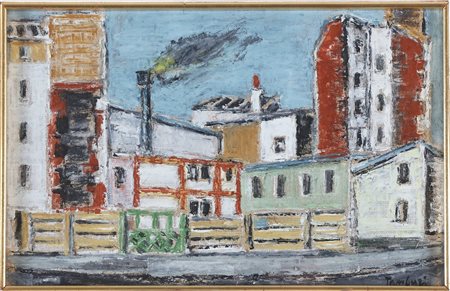 TAMBURI ORFEO (1910 - 1994) Senza titolo. . Olio su tela . Cm 30,00 x 20,00....