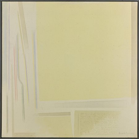 GUARNERI RICCARDO (n. 1933) Giallo nel ritmo. Tecnica mista su tela. Cm 65,00...