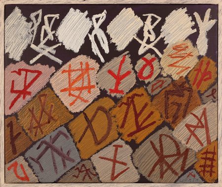 LICATA RICCARDO (1929 - 2014) Senza titolo. 2006. Olio su tela . Cm 46,00 x...