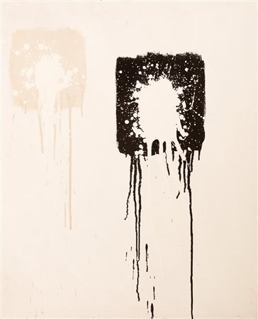 FINZI ENNIO (n. 1931) Alternanze cosmiche. 1956. Olio su faesite rovesciata....