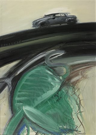 VAGLIERI TINO (1929 - 2000) Senza titolo. 1990. Tecnica mista su tela. Cm...