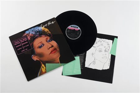 WARHOL ANDY (1928 - 1987) Aretha. 1986. Vinile. Cm 32,00 x 32,00. Firma a...