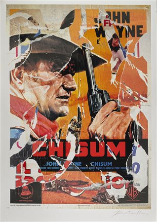 ROTELLA MIMMO (1918 - 2006) Chisum. Litodecollage. Cm 70,00 x 100,00. P.a....