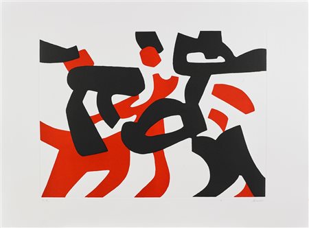 ACCARDI CARLA (1924 - 2014) Composizione Astratta rosso e nero. 2001....