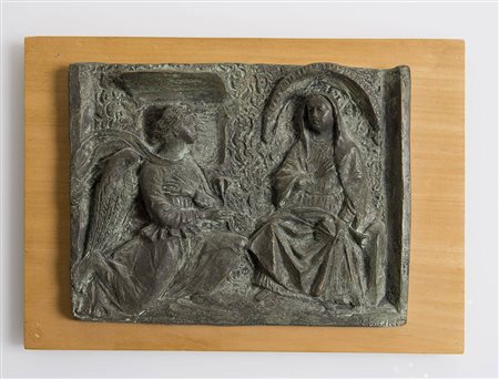 Eros Pellini (Marchirolo 1869 - Milano 1934), “Annunciazione”. Bassorilievo...