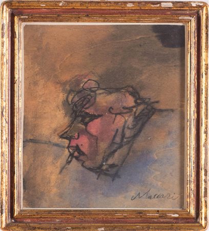 Mino Maccari (Siena 1898 - Roma 1989), “Ricordo di Rosai”, 1988. Tecnica...