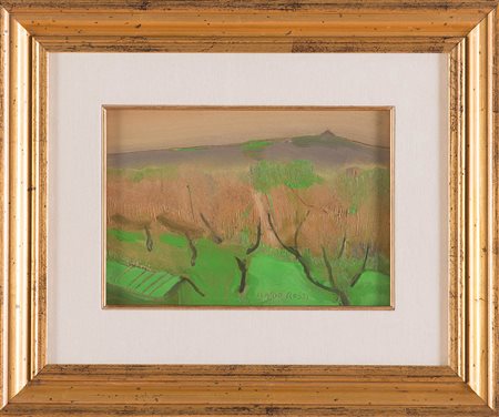 Ilario Rossi (Bologna 1911 - 1994), “San Luca”. Olio su faesite, firmato in...