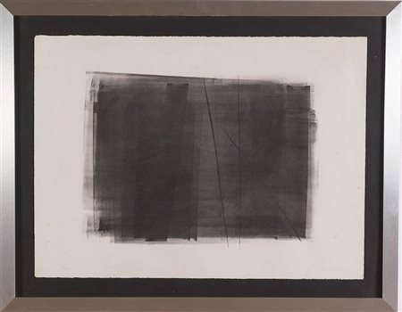 Hans Hartung (Lipsia 1904 - Antibes 1989), “Composizione Astratta”, 1966....