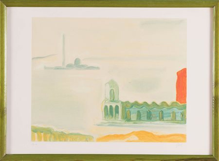 Virgilio Guidi (Roma 1891 - Venezia 1984), “L'isola di San Giorgio e punta...